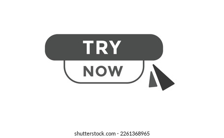Try now button web banner templates. Vector Illustration
