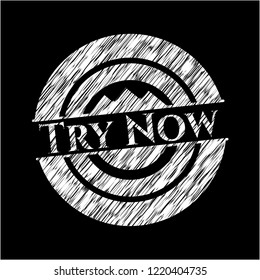 Try Now chalk emblem