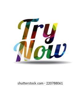 Try Now Colorful Vector Icon Design