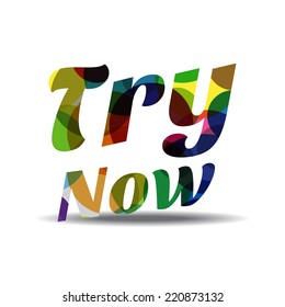 Try Now Colorful Vector Icon Design