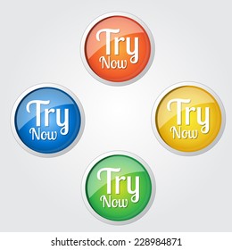 Try Now Colorful Vector Icon Design