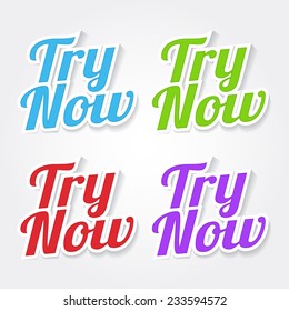 Try Now Colorful Vector Icon Design