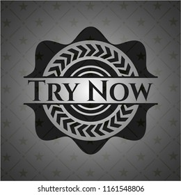 Try Now dark emblem. Retro