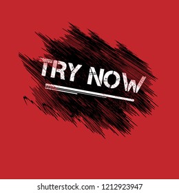 Try now grunge rubber stamp