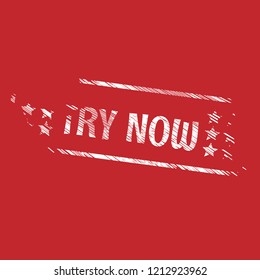 Try now grunge rubber stamp