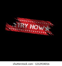 Try now grunge rubber stamp