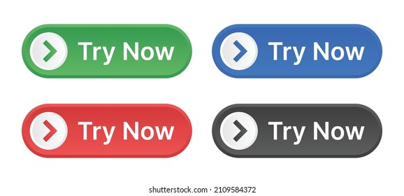 Try now icon vector button in graphic design.