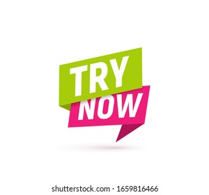 Try Now Isolated Vector Icon. Take A Chance Sign