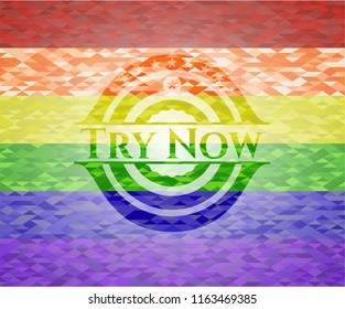 Try Now lgbt colors emblem 