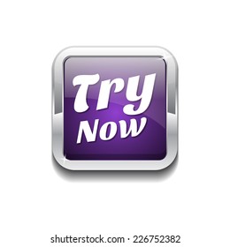 Try Now Purple Vector Icon Button