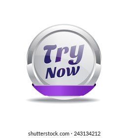 Try Now Purple Vector Icon Button