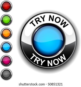  Try now realistic button. Vector.