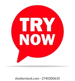 Try now round speech bubble vector isolated illustration