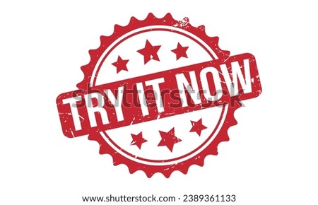 Try it Now Rubber Stamp Seal Vector