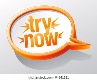 Try now shiny glass speech bubble.