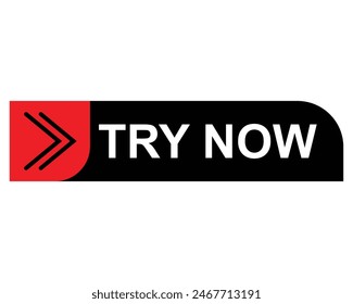 Try Now Text In Red Rectangle Shape For Information
