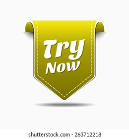 Try Now Yellow Vector Icon Design
