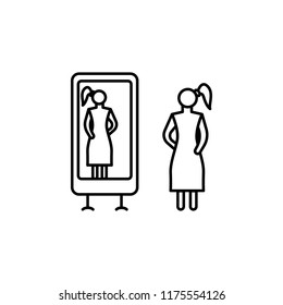 Try On A Dress Outline Icon. Element Of Shopping Icon For Mobile Concept And Web Apps. Thin Line Try On A Dress Icon Can Be Used For Web And Mobile