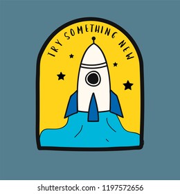 Try something new with launch rocket illustration