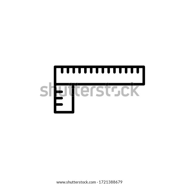 try square icon outline vector isolated stock vector royalty free 1721388679