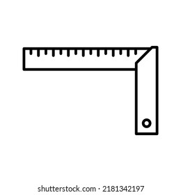 Try square icon. ruler sign.vector illustration