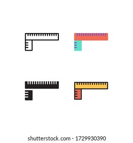 try square icon vector with different style design. isolated on white background