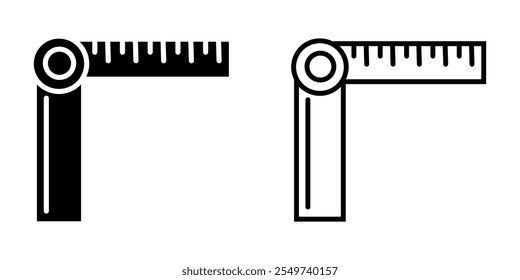 Quadratisches Set-Symbol auf weißem Hintergrund testen