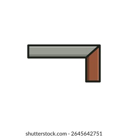 try square simple flat outline icon illustration