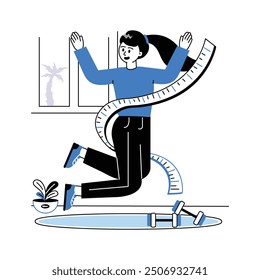 Prueba esta ilustración dibujada a mano perfecta de fitness