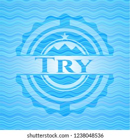 Try water wavec oncept emblem.