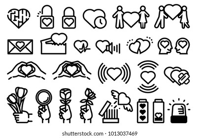 Trying to love someone. A warning sign of expression of the love of two people. Search a lover ideal icon concept. beginner romantic.