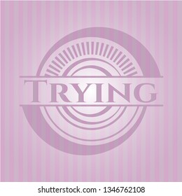 Trying realistic pink emblem