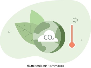 trying to reduce CO2 emission.Vector illustration.