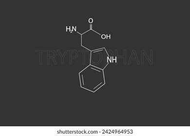 Tryptophan molecular skeletal chemical formula