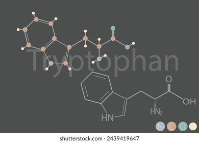 tryptophan molecular skeletal chemical formula