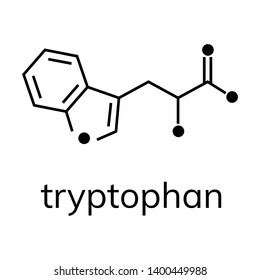 Tryptophan vector icon on white background