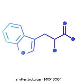 Tryptophan vector icon on white background