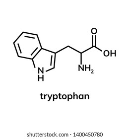 Tryptophan vector icon on white background