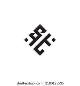 Logotipo de concepto geométrico abstracto TS en diseño profesional de alta calidad que será mejor para el estilo de la calle