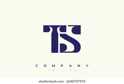 TS Abstract Geometric Logo Design. Modern and elegant logo design with simplistic typography elements, showcasing branding excellence.