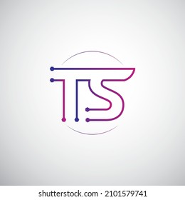 Ts circular logo design for technology companies and industries. You can buy it personally for your company with all requirements and terms and conditions in a reasonable price