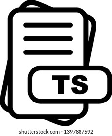  TS  File Format Icon  For Your Project