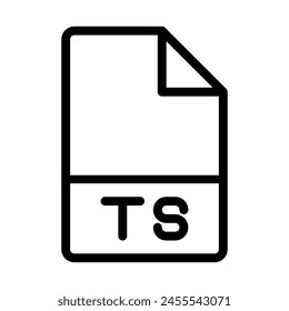 Ts file type icons. files and document format design icon symbol.