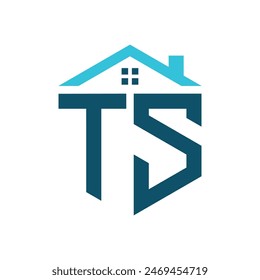 TS House Logo Design Template. Letter TS Logo for Real Estate, Construction or any House Related Business