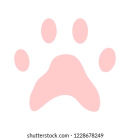 ts icon, vector paw print - animal illustration, pet symbol