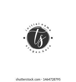 TS Initial beauty monogram logo vector