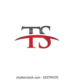 TS initial company red swoosh logo