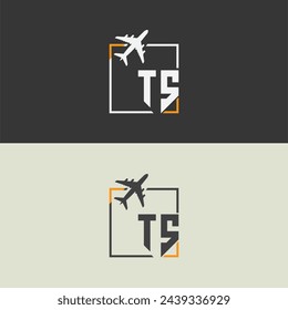 TS initial monogram logo with square style design.