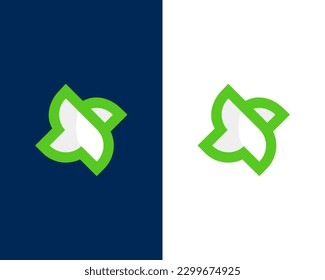 TS with leaf modern trendy logo design concept