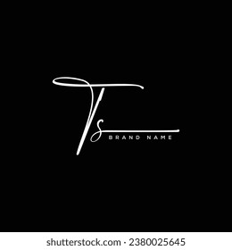 TS letter beauty handwriting vector logo. 